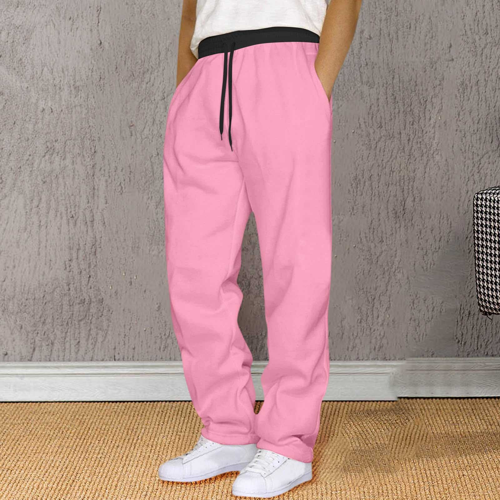 thumbnail image 4 of Pantalones de chándal de felpa para hombre: bajo elástico, joggers holgados, tejido de poliéster, ropa de gimnasio/casual, tallas S-XXXL., 4 of 7